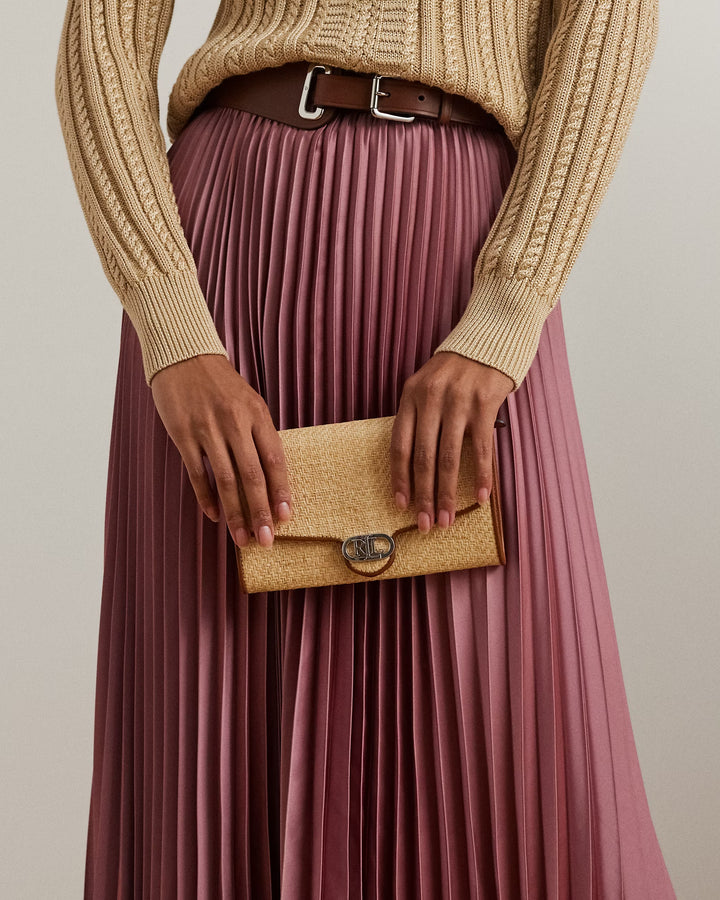 Ralph Lauren Raffia Medium Adair Crossbody