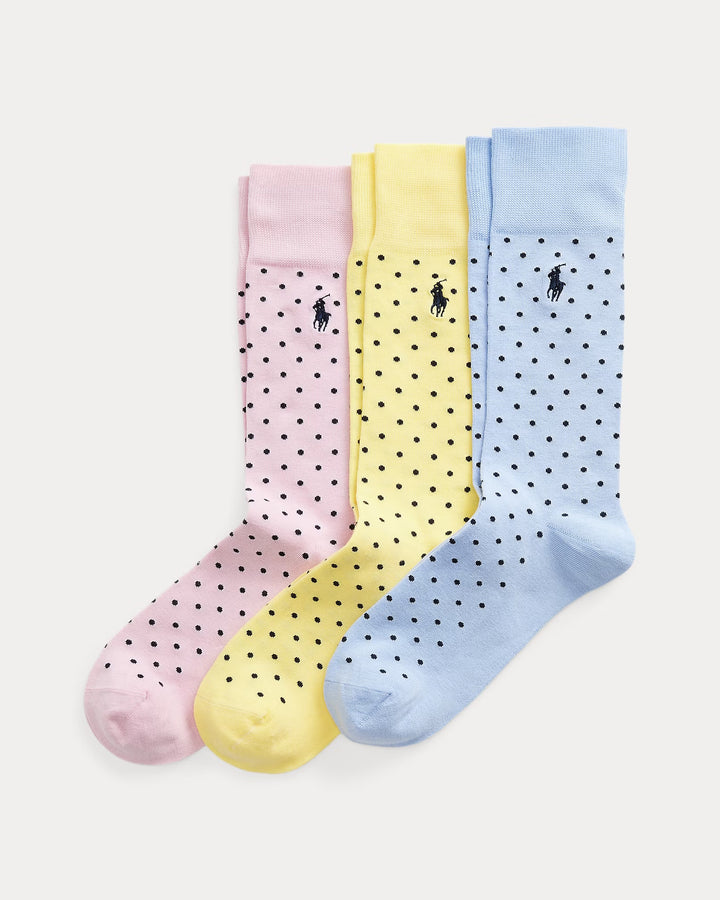 Ralph Lauren Polka-Dot Trouser Sock 3-Pack
