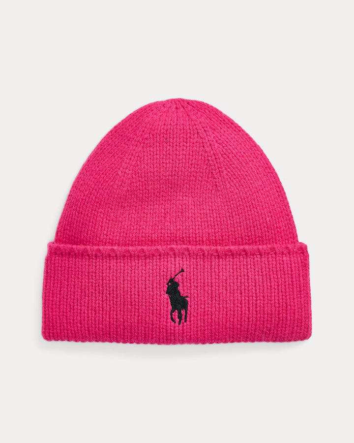 Ralph Lauren Pink Pony Merino Wool Beanie