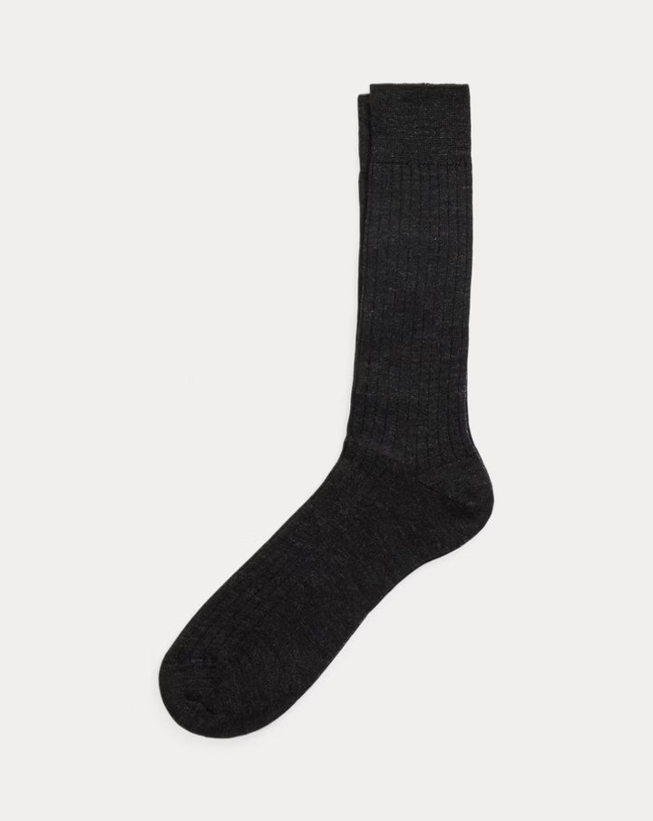 Ralph Lauren Ribbed Merino Wool-Blend Dress Socks