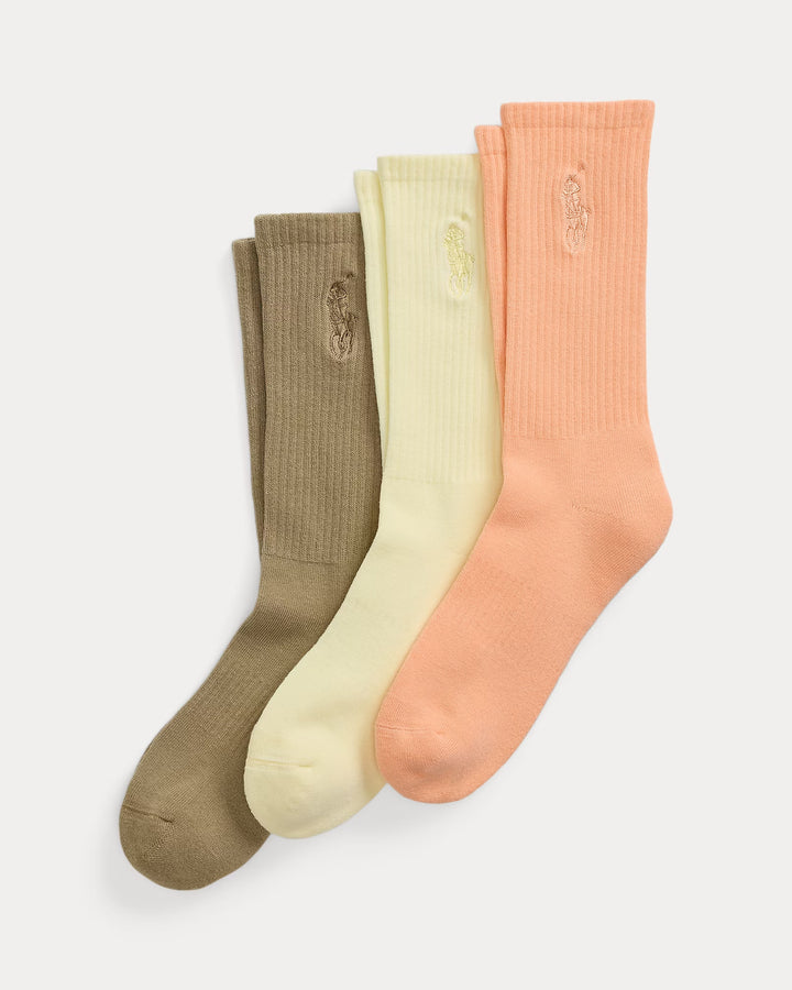 Ralph Lauren Big Pony Cotton-Blend Crew Sock 3-Pack