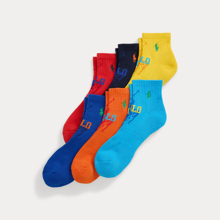 Ralph Lauren Big Pony Quarter-Crew Sock 6-Pack