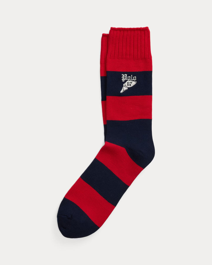 Ralph Lauren Rugby-Stripe Cotton-Blend Crew Socks