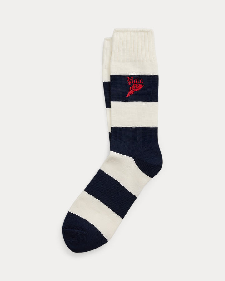 Ralph Lauren Rugby-Stripe Cotton-Blend Crew Socks
