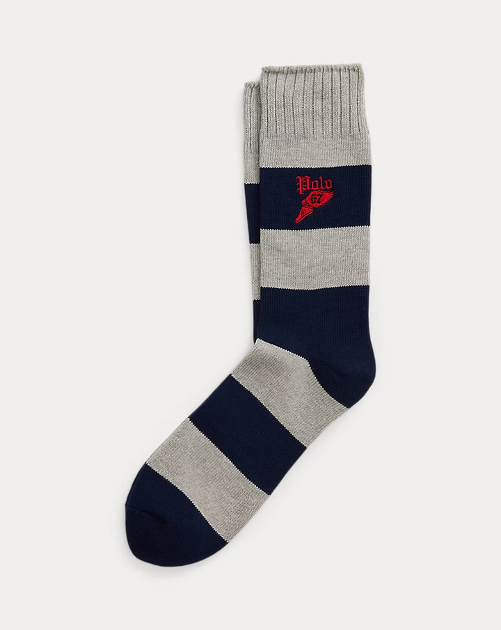 Ralph Lauren Rugby-Stripe Cotton-Blend Crew Socks