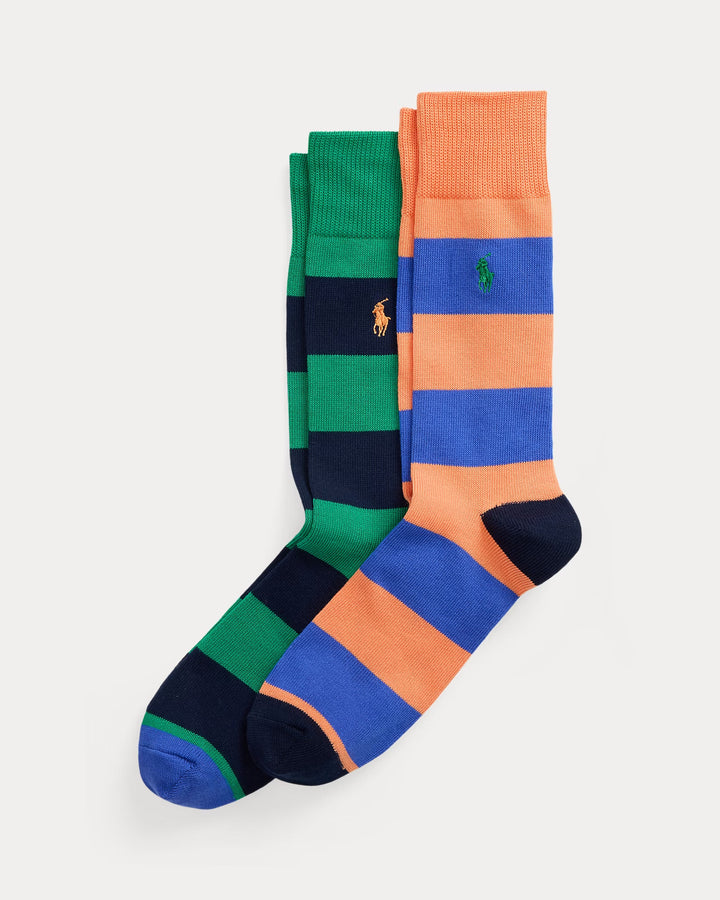Ralph Lauren Striped Cotton-Blend Trouser Sock 2-Pack
