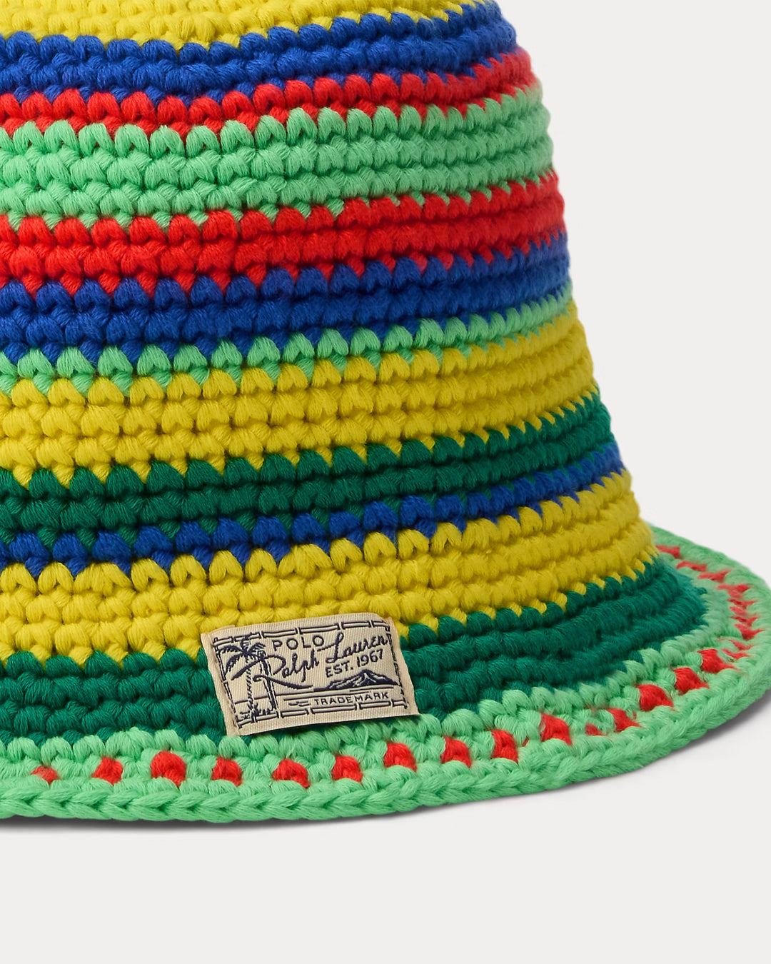 Ralph Lauren Striped Crocheted Bucket Hat
