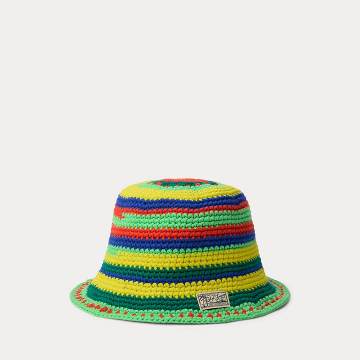 Ralph Lauren Striped Crocheted Bucket Hat