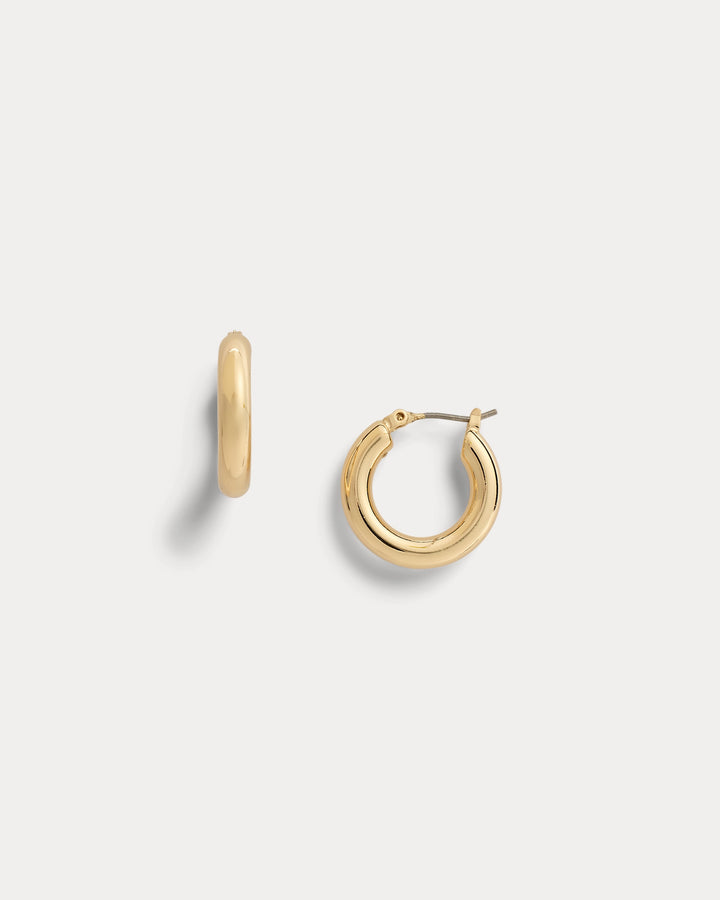 Ralph Lauren Gold-Plated-Brass Hoop Earrings