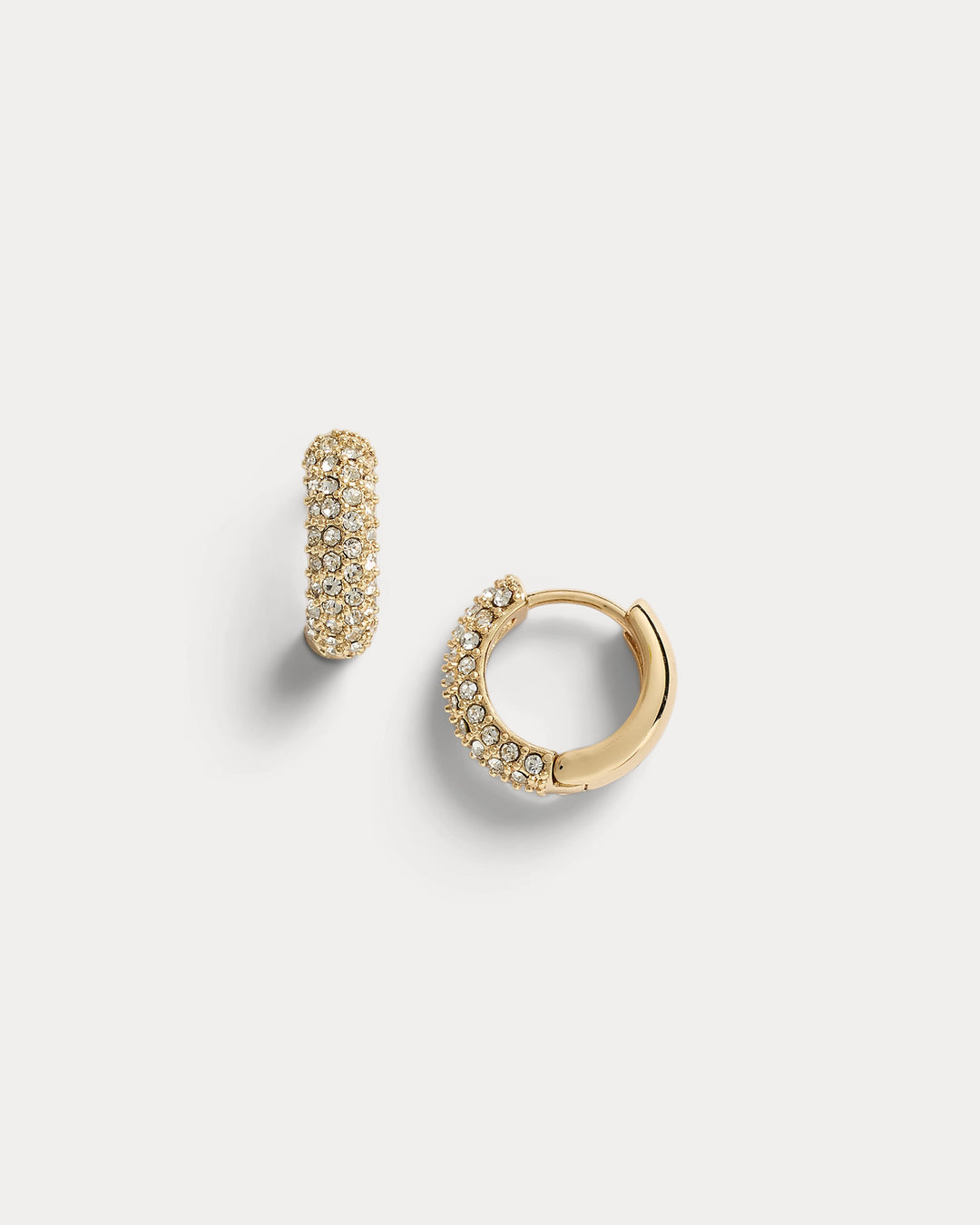 Ralph Lauren Gold-Plated-Brass Pavé Huggie Earrings