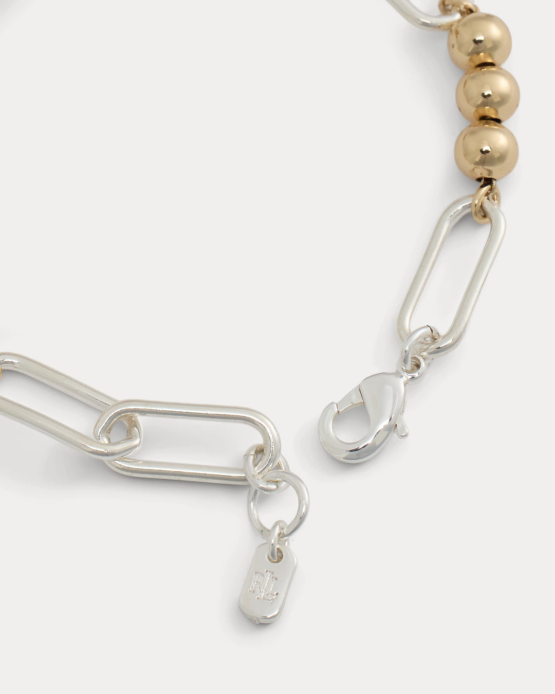 Ralph Lauren Two-Tone Beaded Link Flex Bracelet