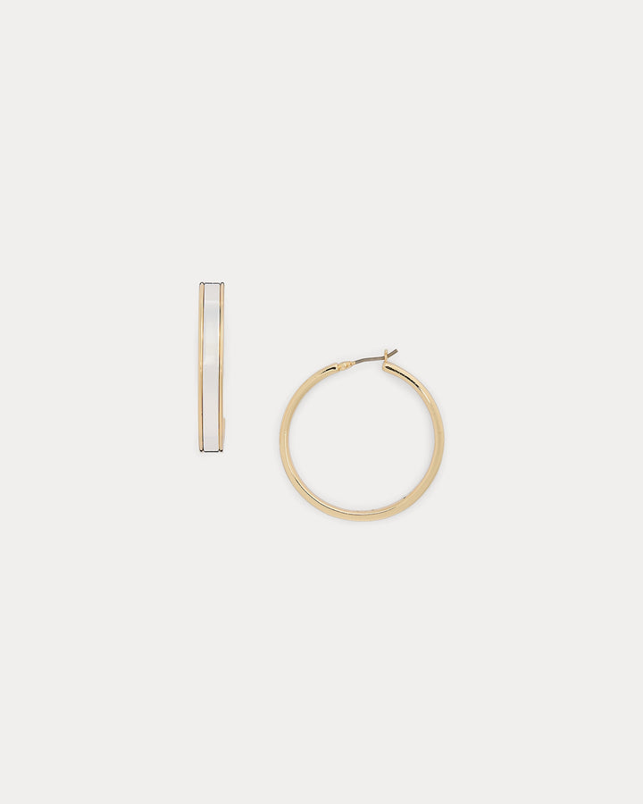 Ralph Lauren Two-Tone Hoop Earrings