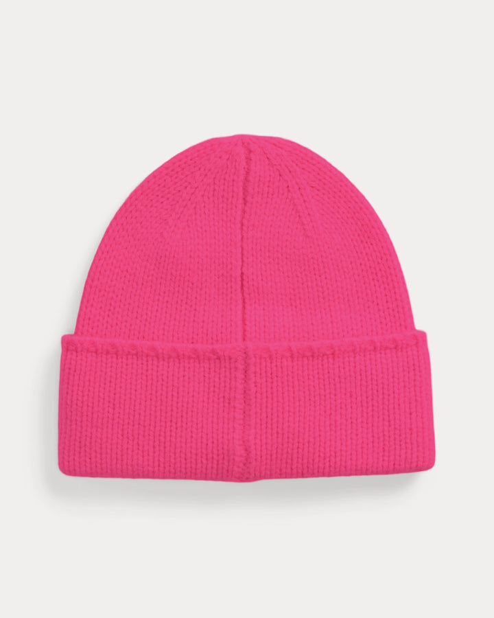 Ralph Lauren Pink Pony Merino Wool Beanie
