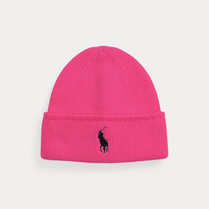 Ralph Lauren Pink Pony Merino Wool Beanie