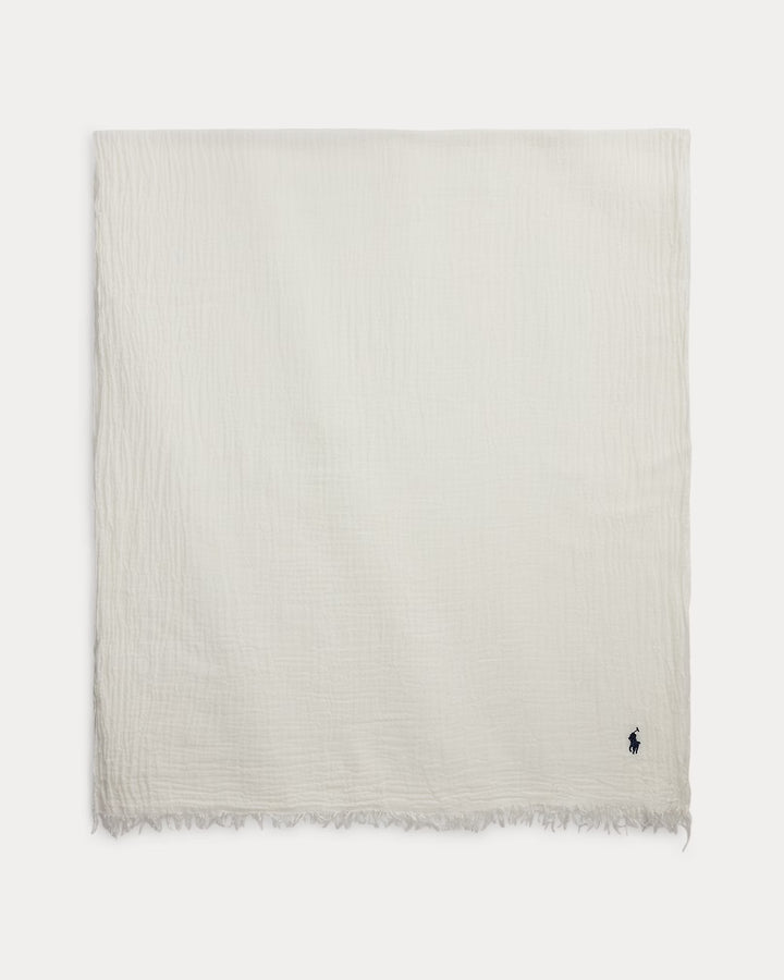 Ralph Lauren Fringe-Trim Crinkled Scarf