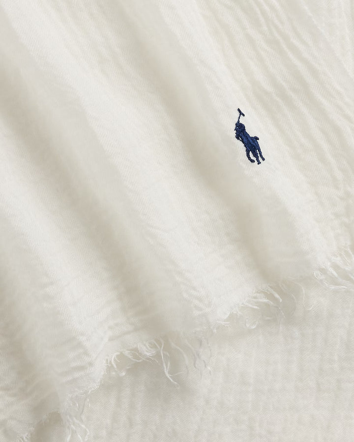 Ralph Lauren Fringe-Trim Crinkled Scarf