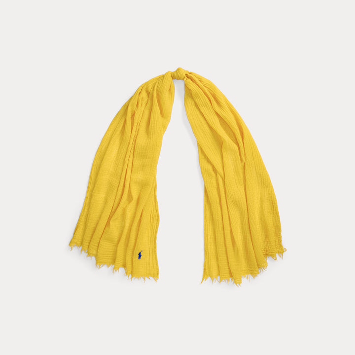 Ralph Lauren Fringe-Trim Crinkled Scarf