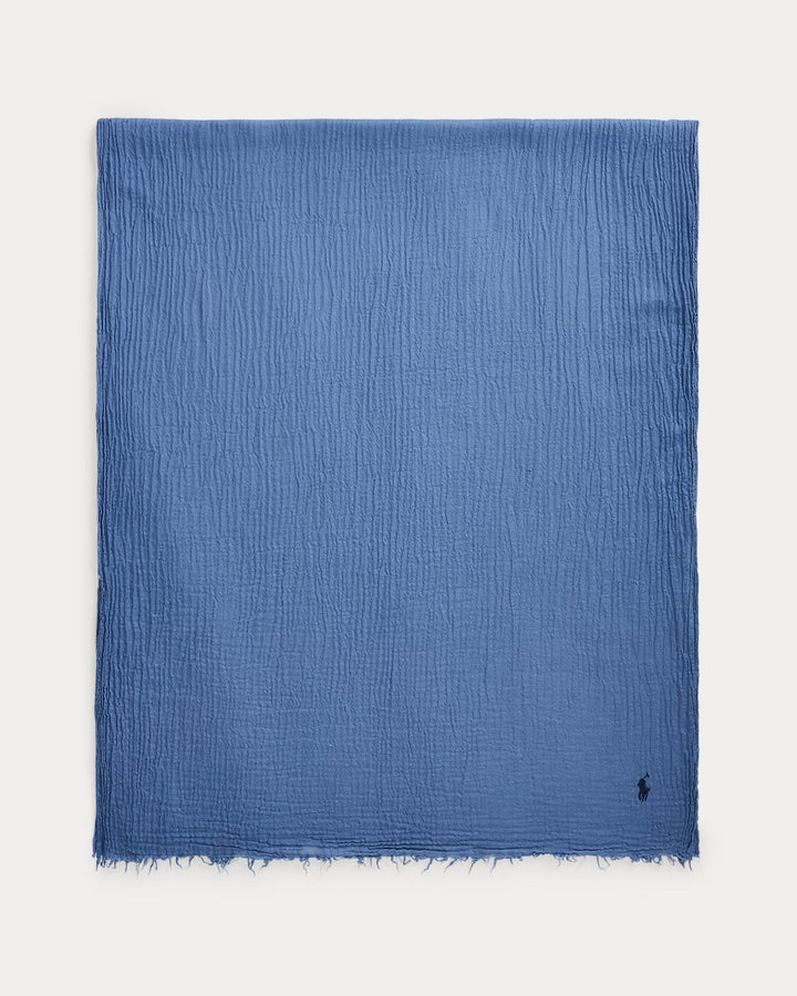 Ralph Lauren Fringe-Trim Crinkled Scarf