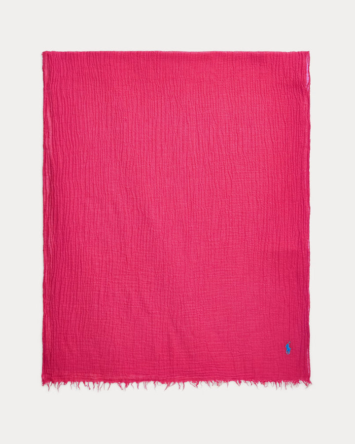 Ralph Lauren Fringe-Trim Crinkled Scarf