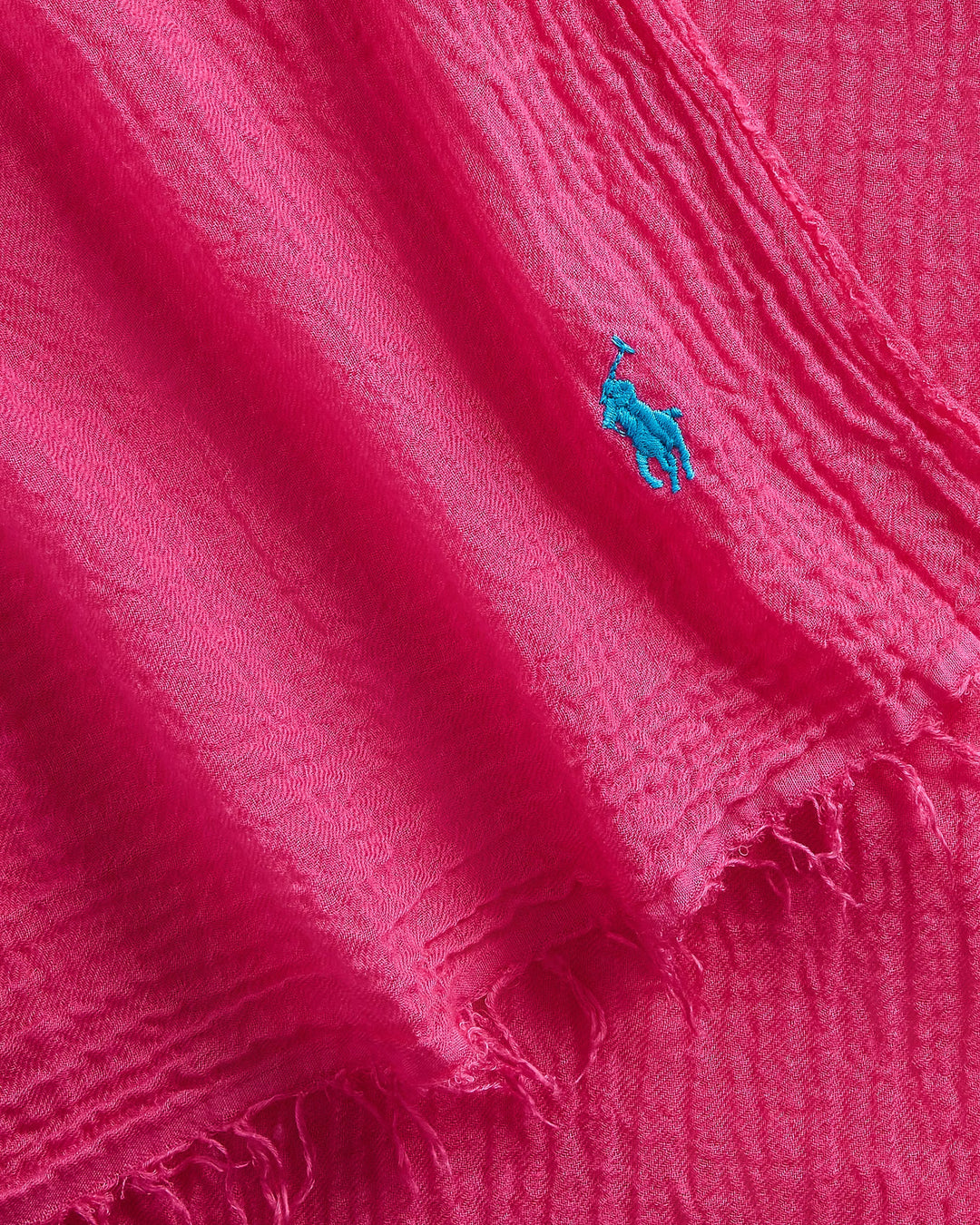 Ralph Lauren Fringe-Trim Crinkled Scarf
