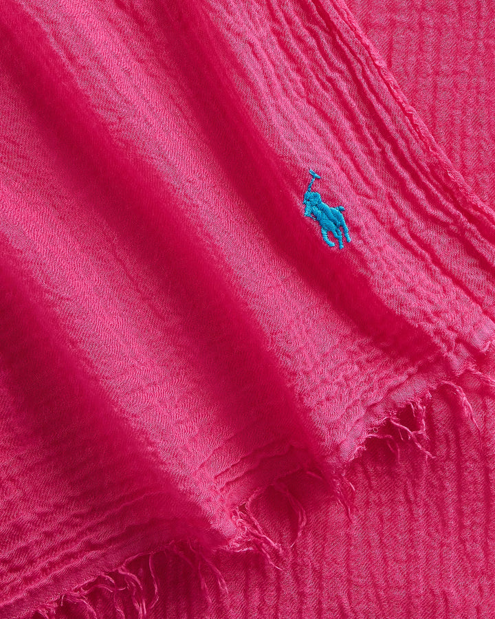 Ralph Lauren Fringe-Trim Crinkled Scarf
