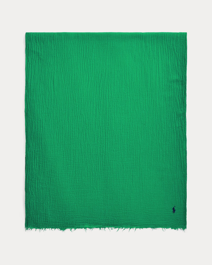 Ralph Lauren Fringe-Trim Crinkled Scarf