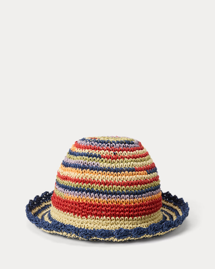 Ralph Lauren Striped Crocheted Hat