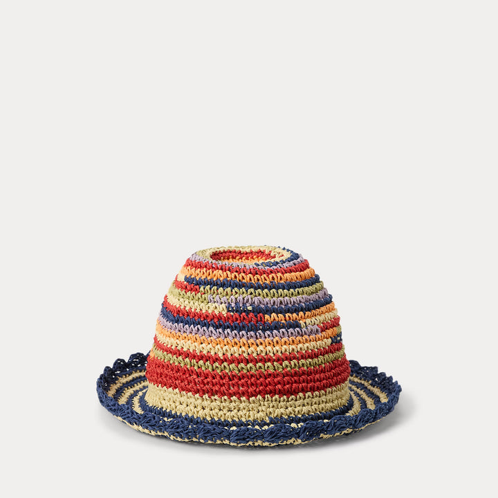 Ralph Lauren Striped Crocheted Hat