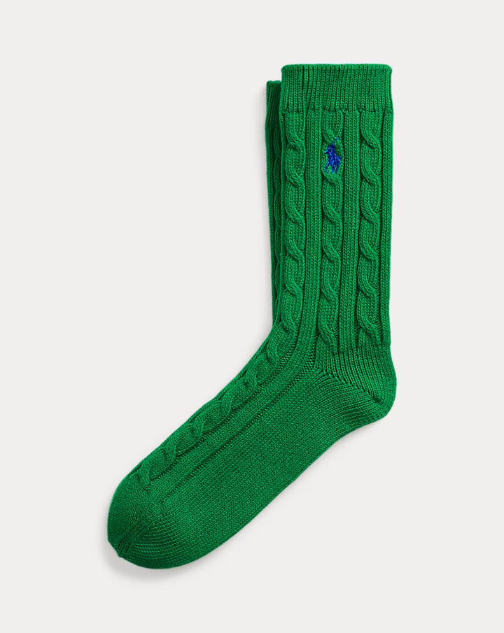 Ralph Lauren Cable-Knit Crew Socks