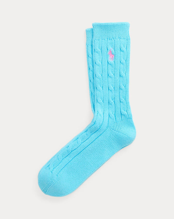 Ralph Lauren Cable-Knit Crew Socks