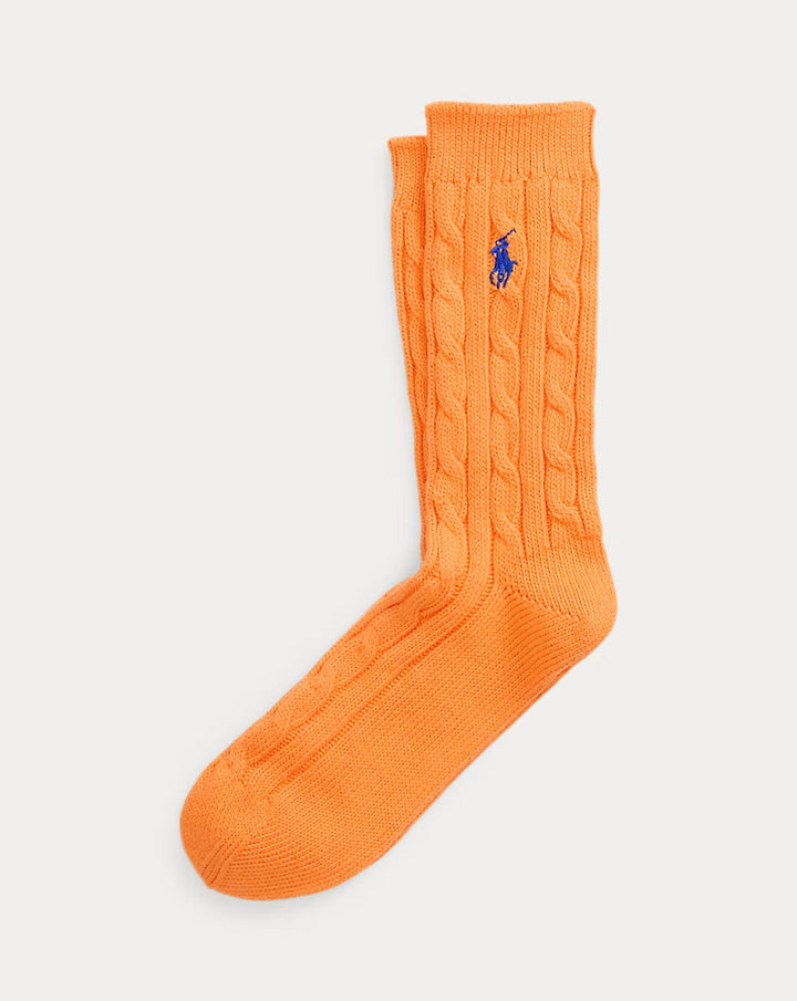 Ralph Lauren Cable-Knit Crew Socks