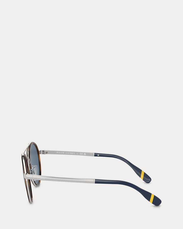 Ralph Lauren Heritage Rowing Stripe Round Sunglasses