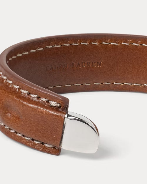 Ralph Lauren Calfskin-Wrapped Sterling Silver Cuff
