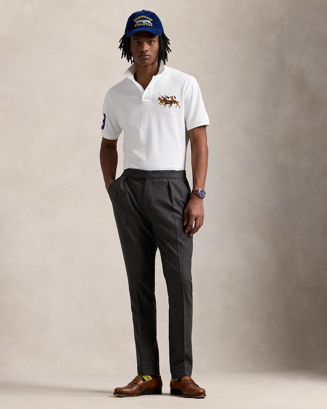 Ralph Lauren Classic Fit Triple-Pony Mesh Polo Shirt