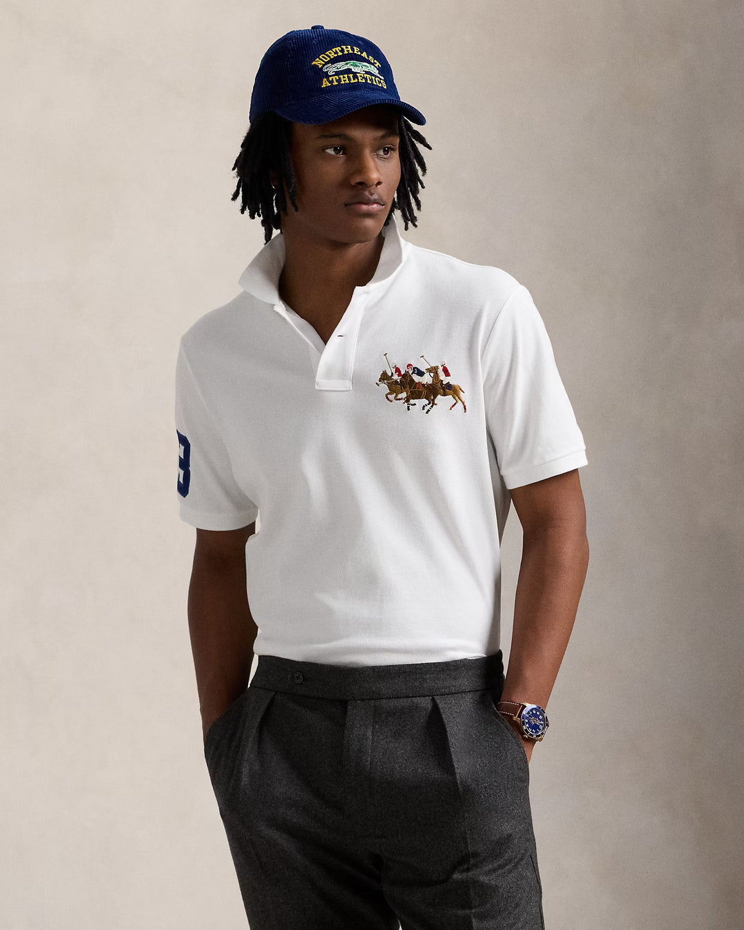Ralph Lauren Classic Fit Triple-Pony Mesh Polo Shirt