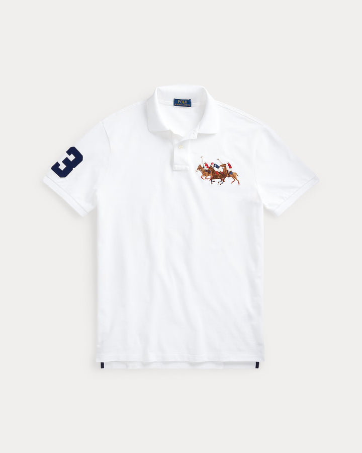Ralph Lauren Classic Fit Triple-Pony Mesh Polo Shirt