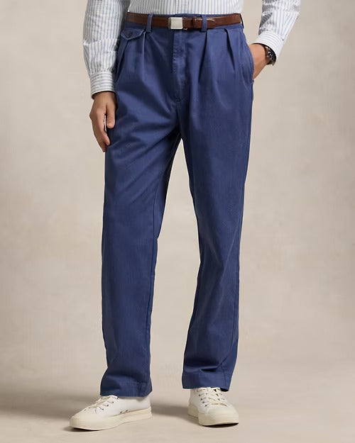 Ralph Lauren Whitman Relaxed Fit Pleated Chino Pant