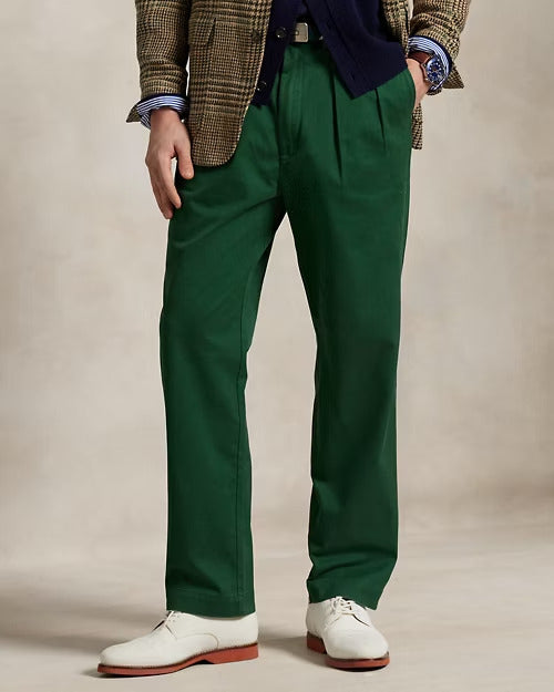 Ralph Lauren Whitman Relaxed Fit Pleated Chino Pant