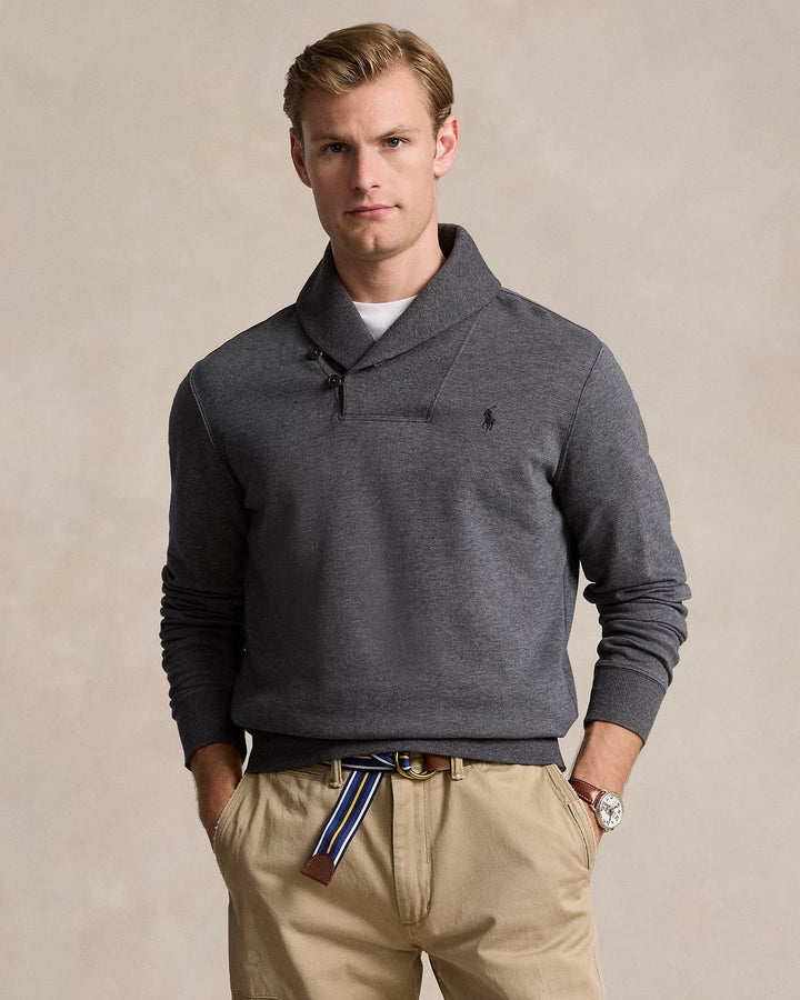 Ralph Lauren Luxury Jersey Shawl-Collar Pullover