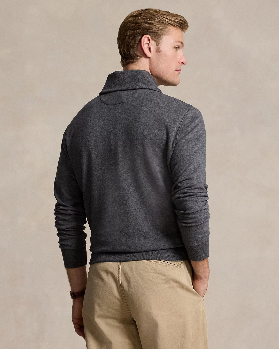 Ralph Lauren Luxury Jersey Shawl-Collar Pullover