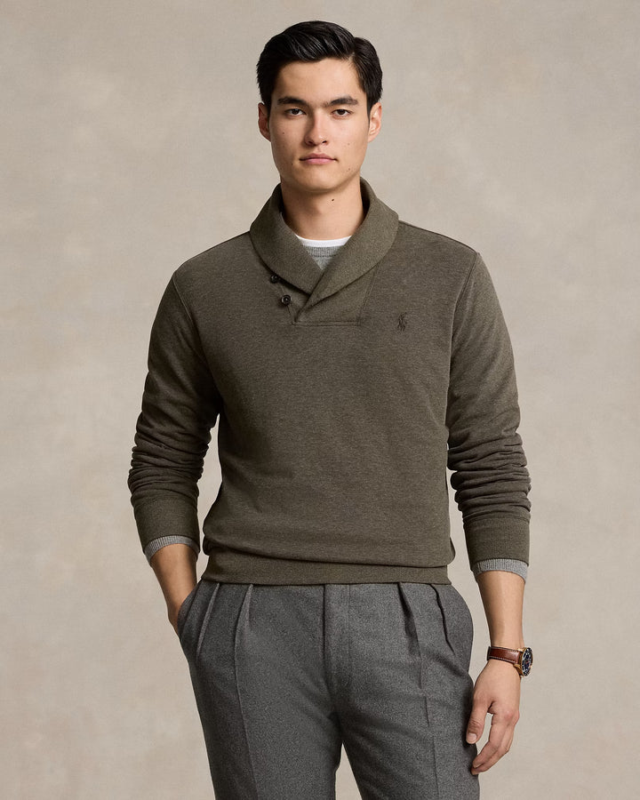 Ralph Lauren Luxury Jersey Shawl-Collar Pullover