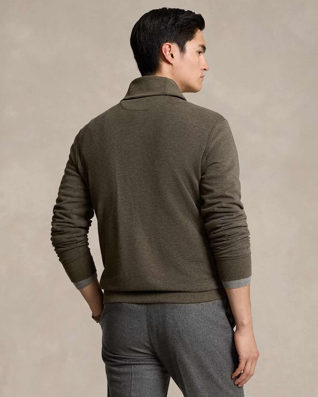 Ralph Lauren Luxury Jersey Shawl-Collar Pullover