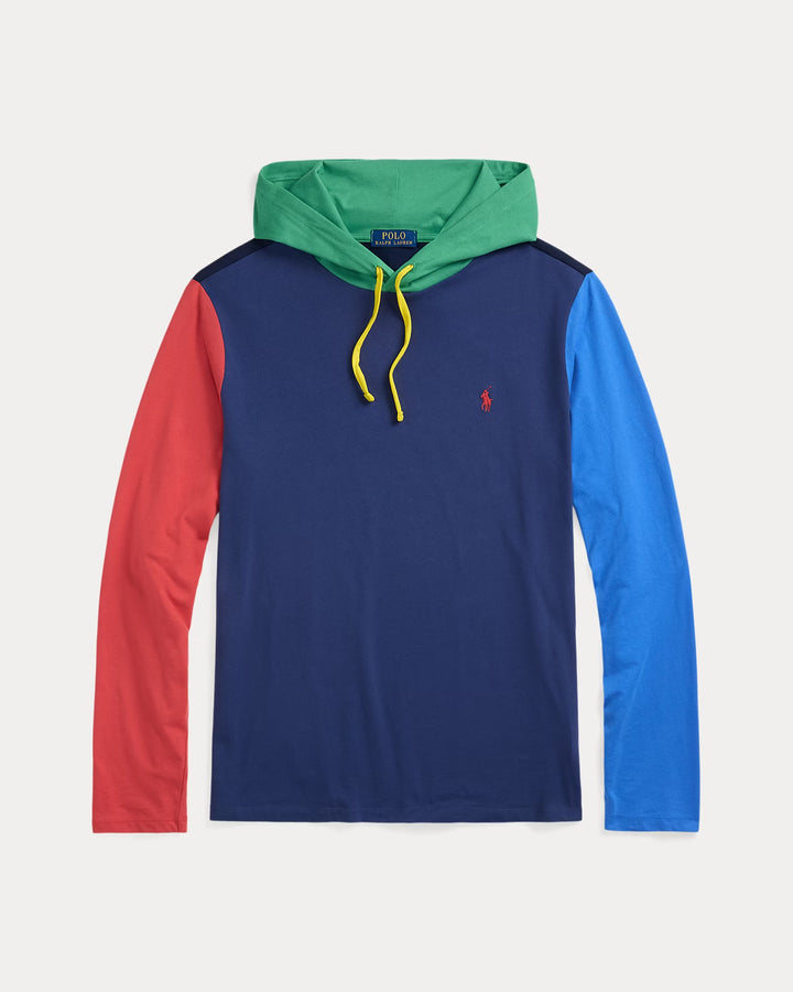 Ralph Lauren Color-Blocked Jersey Hooded T-Shirt