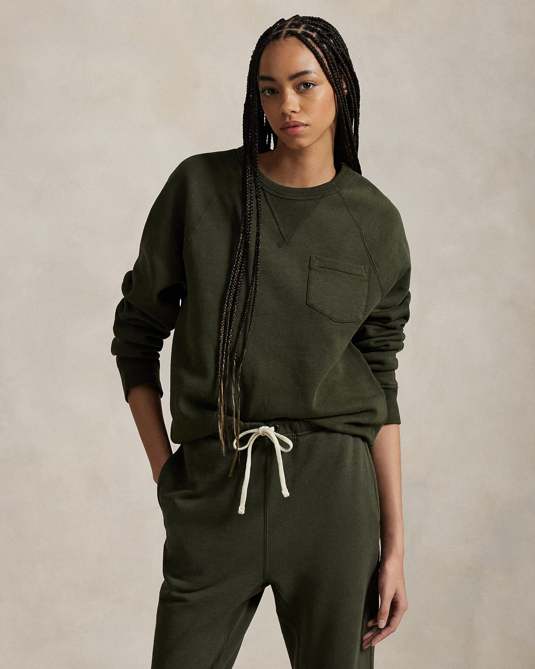 Ralph Lauren Garment-Dyed Fleece Sweatshirt