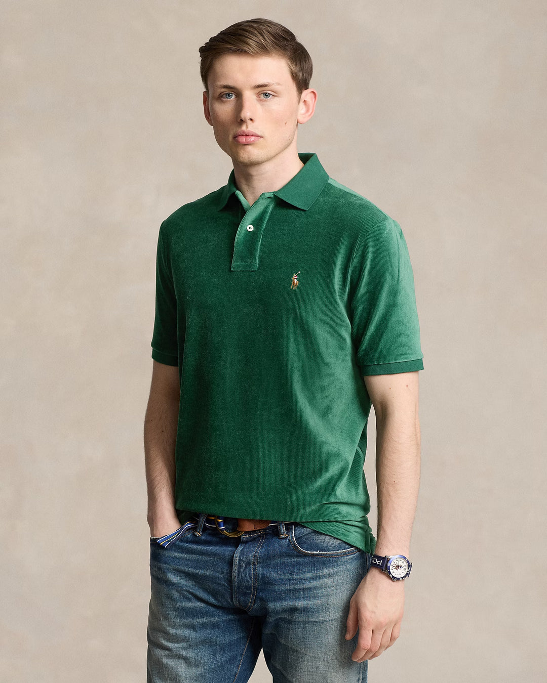 Ralph Lauren Classic Fit Knit Corduroy Polo Shirt