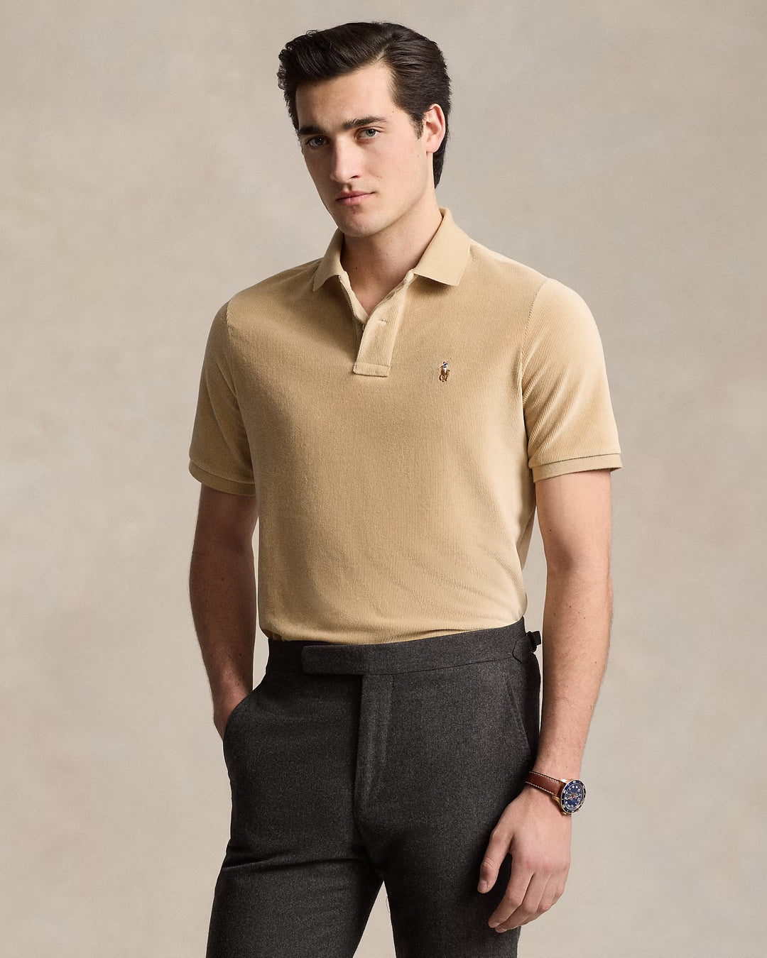 Ralph Lauren Classic Fit Knit Corduroy Polo Shirt