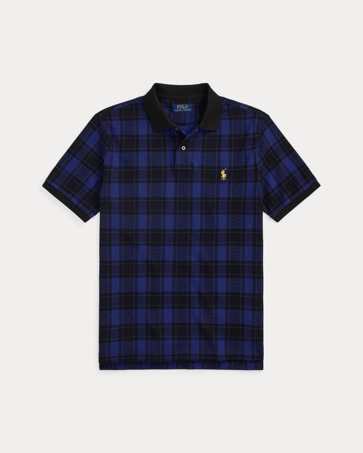 Ralph Lauren Custom Slim Fit Plaid Mesh Polo Shirt