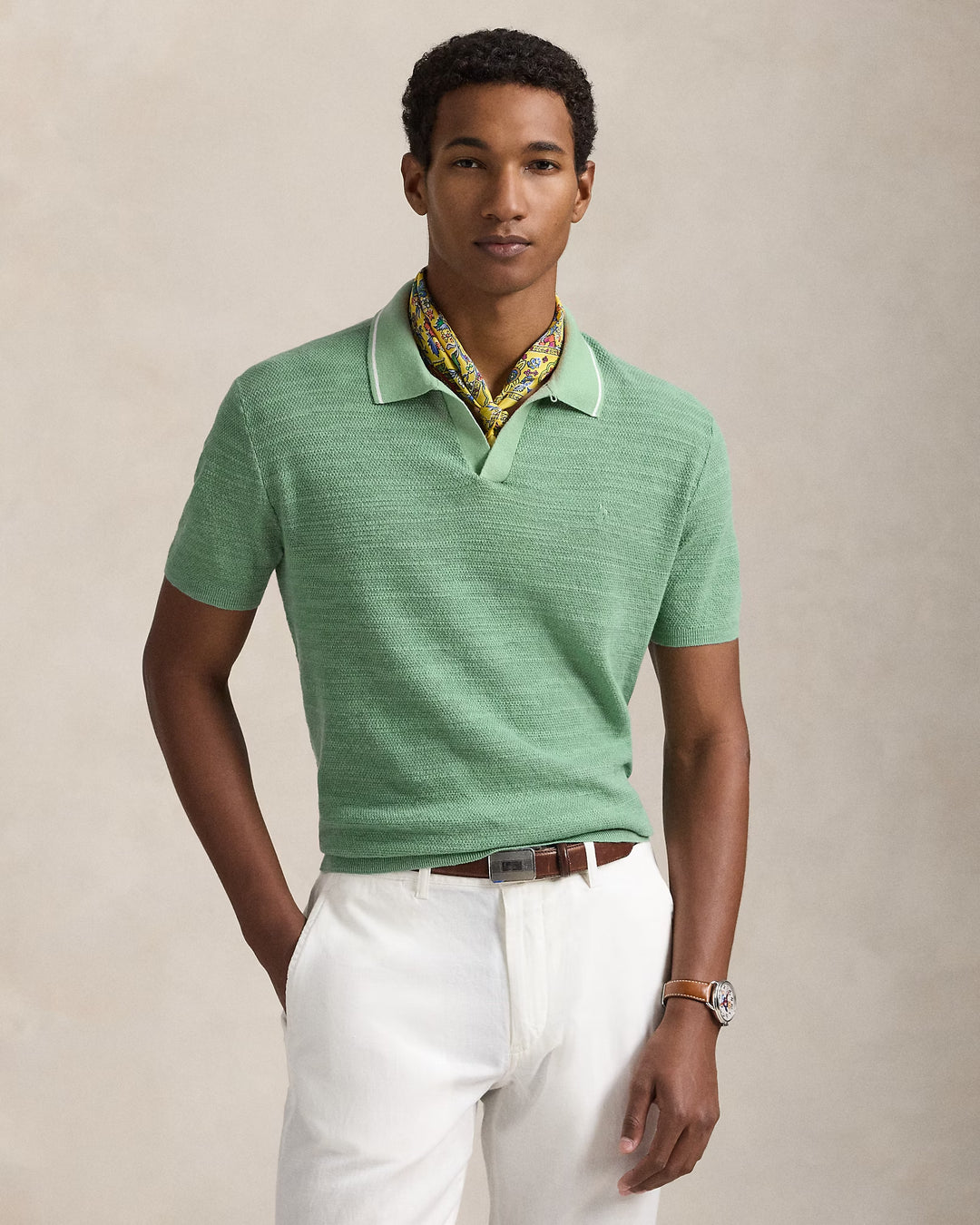 Ralph Lauren Textured Cotton-Linen Sweater