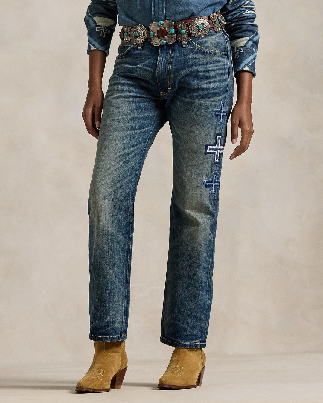 Ralph Lauren PRL x Naiomi Glasses Embroidered Jean