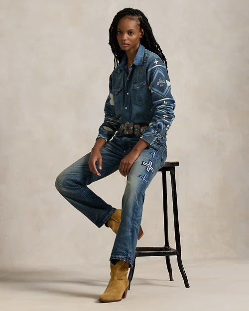 Ralph Lauren PRL x Naiomi Glasses Embroidered Jean